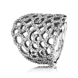 (image pour) PANDORA - Dentelle miroitante, cz incolore - 190907CZ - Bagues