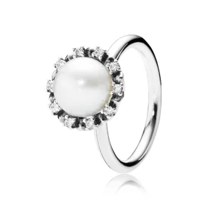(image pour) PANDORA - Grâce éternelle, perle blanche et cz incolore - 190916P