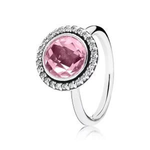 (image pour) PANDORA - Héritage scintillant, cz rose poudré et incolore - 190904PCZ