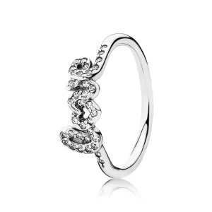 (image pour) PANDORA - Mot d'amour, cz incolore - 190928CZ