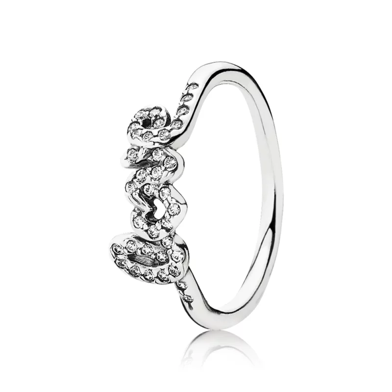 (image pour) PANDORA - Mot d'amour, cz incolore - 190928CZ