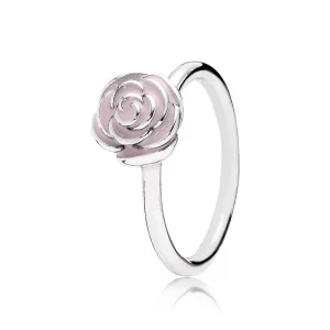 (image pour) PANDORA - Rose de jardin, émail rose pastel - 190905EN40 - Bagues