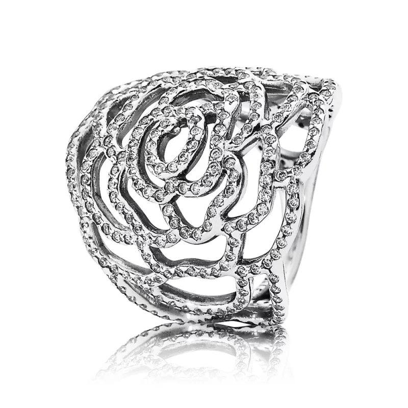 (image pour) PANDORA Rose miroitante, cz incolore - 190949CZ