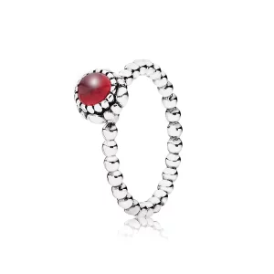 (image pour) PANDORA - Silver ring, birthstone-January, garnet - 190854GA