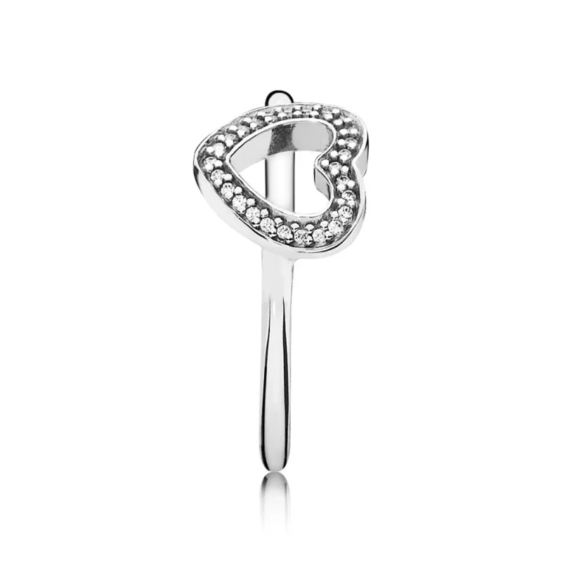 (image pour) PANDORA - Silver ring with cubic zirconia - 190861CZ - Afficher 4