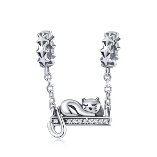 (image pour) Chaîne de Confort Style PANDORA Chat endormi - SCC856