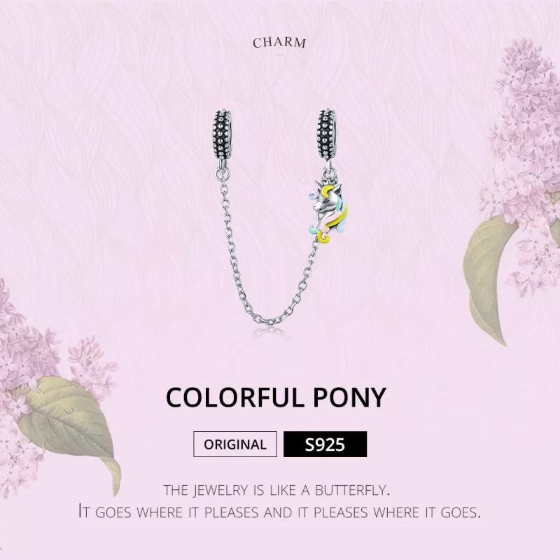 (image pour) Chaîne de Confort Style PANDORA Poney coloré - SCC1571 - Afficher 6