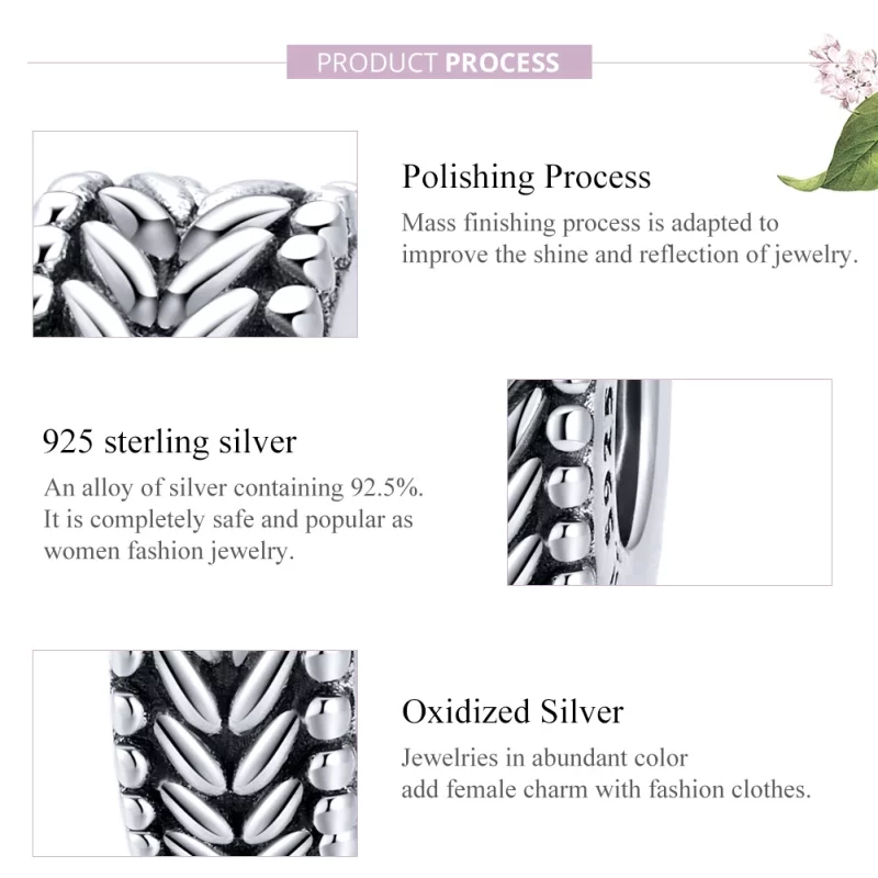 (image pour) Charm espaceur Style PANDORA Aiguilles - SCC1452 - Afficher 8