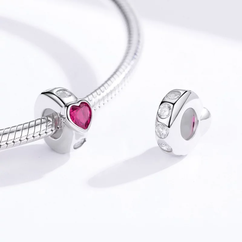 (image pour) Charm espaceur Style PANDORA Amour lumineux - BSC123 - Afficher 3