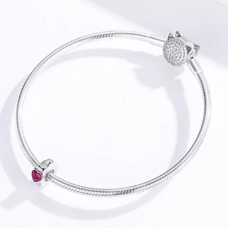 (image pour) Charm espaceur Style PANDORA Amour lumineux - BSC123 - Afficher 4