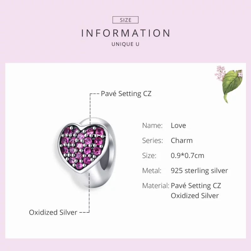 (image pour) Charm espaceur Style PANDORA Amour - SCC1336 - Afficher 7