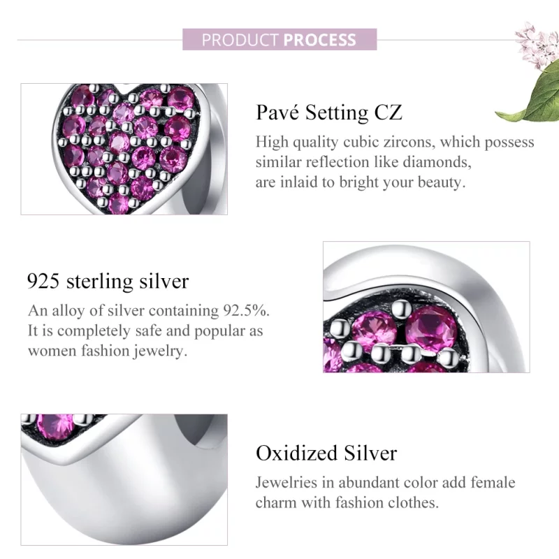(image pour) Charm espaceur Style PANDORA Amour - SCC1336 - Afficher 8