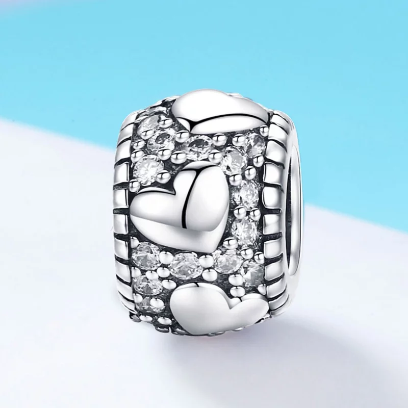 (image pour) Charm espaceur Style PANDORA Brille dans mon coeur - SCC798 - Afficher 2