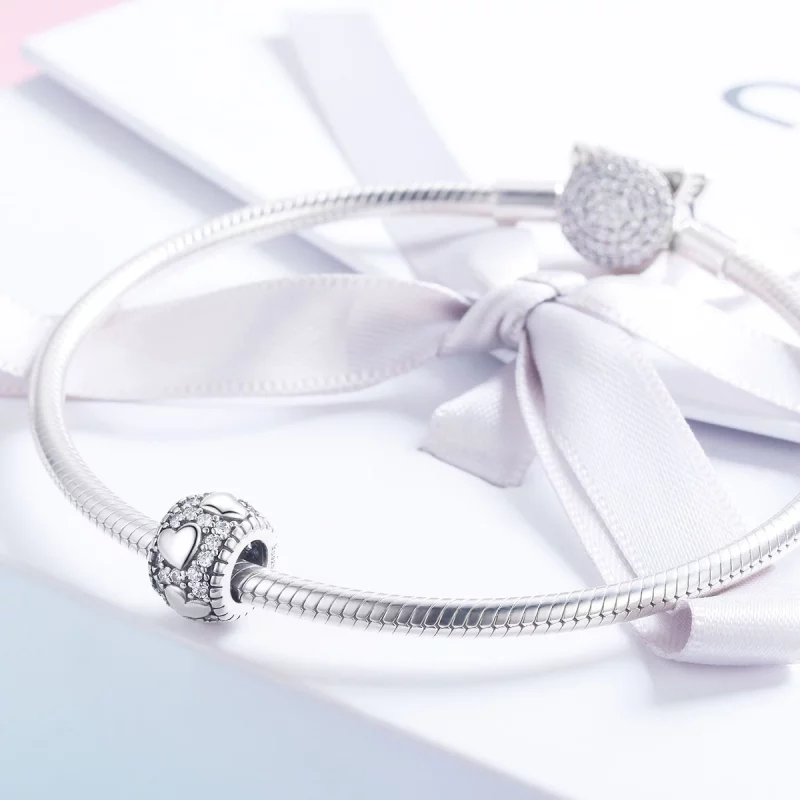 (image pour) Charm espaceur Style PANDORA Brille dans mon coeur - SCC798 - Afficher 4