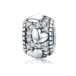(image pour) Charm espaceur Style PANDORA Brille dans mon coeur - SCC798