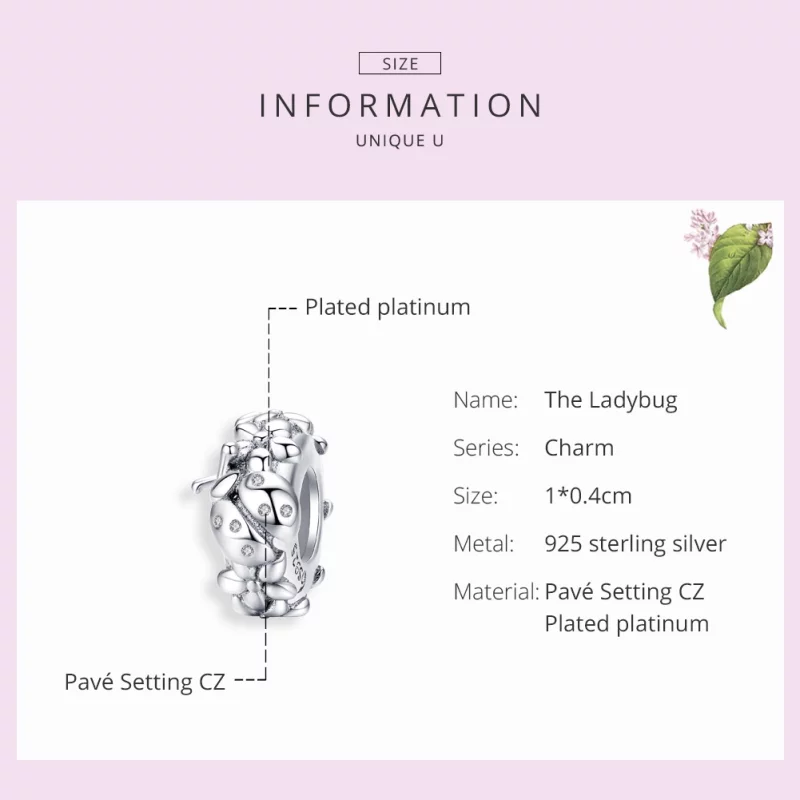 (image pour) Charm espaceur Style PANDORA Coccinelle - BSC112 - Afficher 6