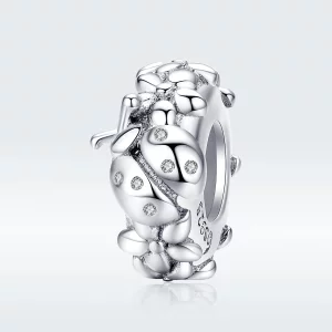 (image pour) Charm espaceur Style PANDORA Coccinelle - BSC112
