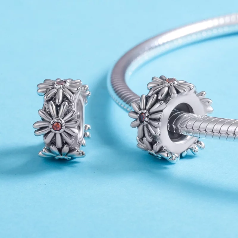 (image pour) Charm espaceur Style PANDORA couronne de marguerite - SCC598 - Afficher 5