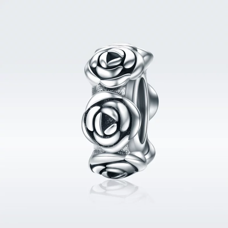 (image pour) Charm espaceur Style PANDORA Couronne de roses - SCC596 - Afficher 2