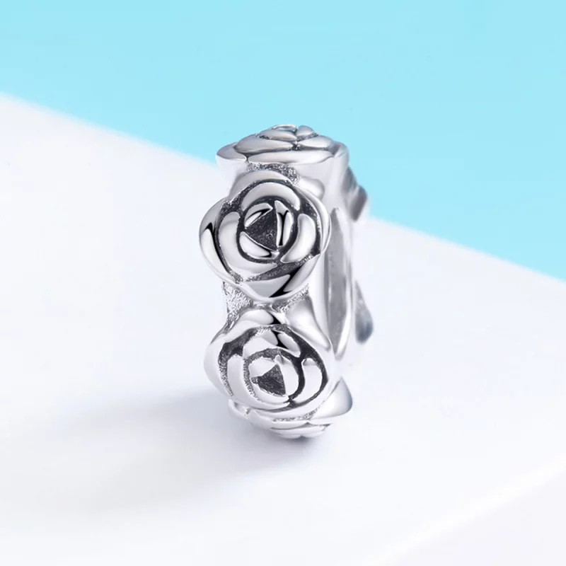 (image pour) Charm espaceur Style PANDORA Couronne de roses - SCC596 - Afficher 3