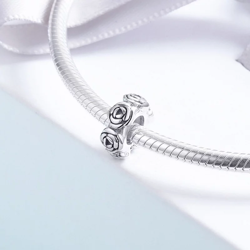 (image pour) Charm espaceur Style PANDORA Couronne de roses - SCC596 - Afficher 4
