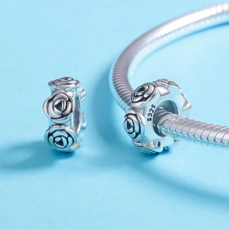 (image pour) Charm espaceur Style PANDORA Couronne de roses - SCC596 - Afficher 5