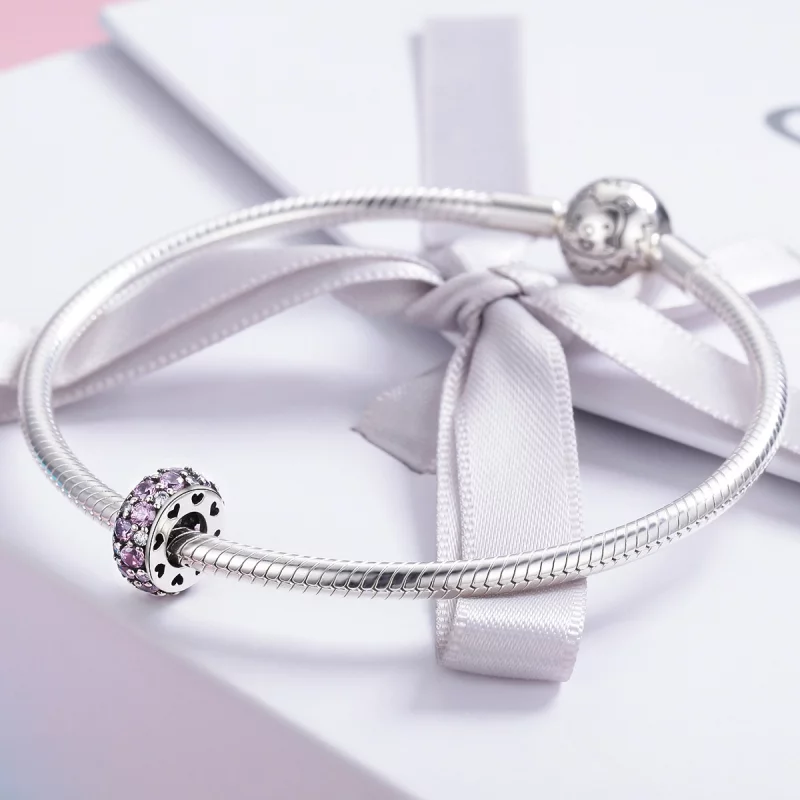 (image pour) Charm espaceur Style PANDORA Cœur - SCC635 - Afficher 3