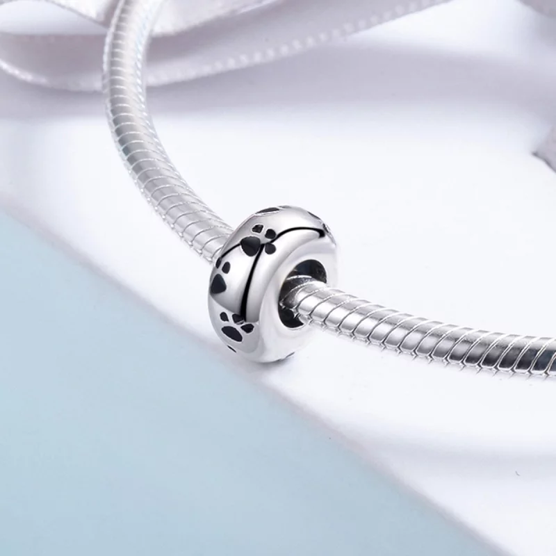 (image pour) Charm espaceur Style PANDORA Empreinte d'animal de compagnie - SCC594 - Afficher 4