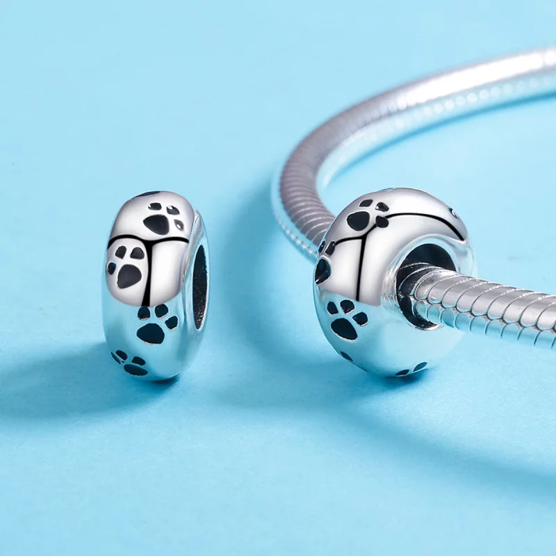 (image pour) Charm espaceur Style PANDORA Empreinte d'animal de compagnie - SCC594 - Afficher 5