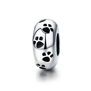 (image pour) Charm espaceur Style PANDORA Empreinte d'animal de compagnie - SCC594