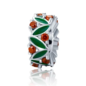 (image pour) Charm espaceur Style PANDORA Feuilles d'arbre de Noël - SCC317