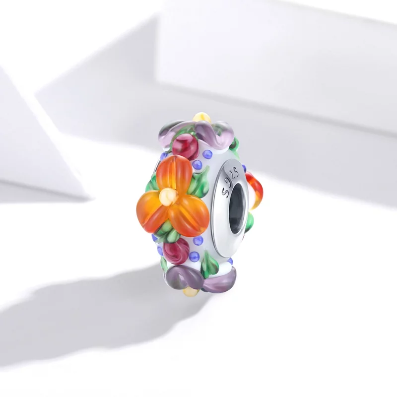 (image pour) Charm espaceur Style PANDORA Fleurs colorées - SCC1720 - Afficher 2