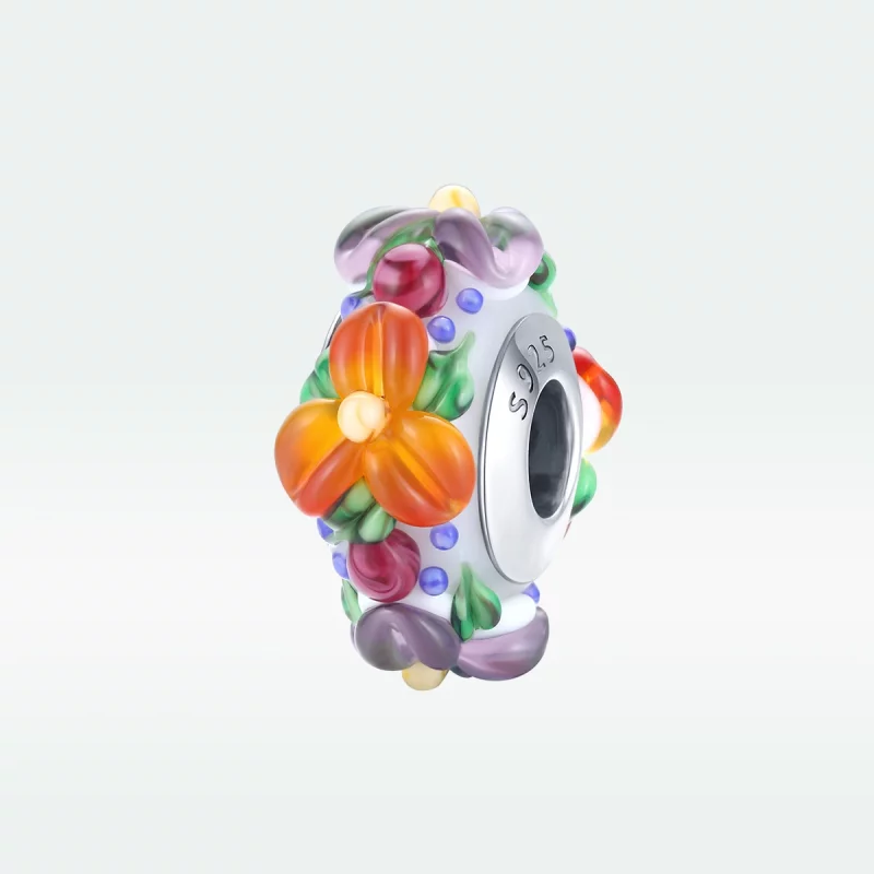 (image pour) Charm espaceur Style PANDORA Fleurs colorées - SCC1720 - Afficher 5