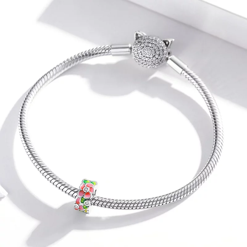 (image pour) Charm espaceur Style PANDORA Fleurs colorées - SCC1727 - Afficher 3