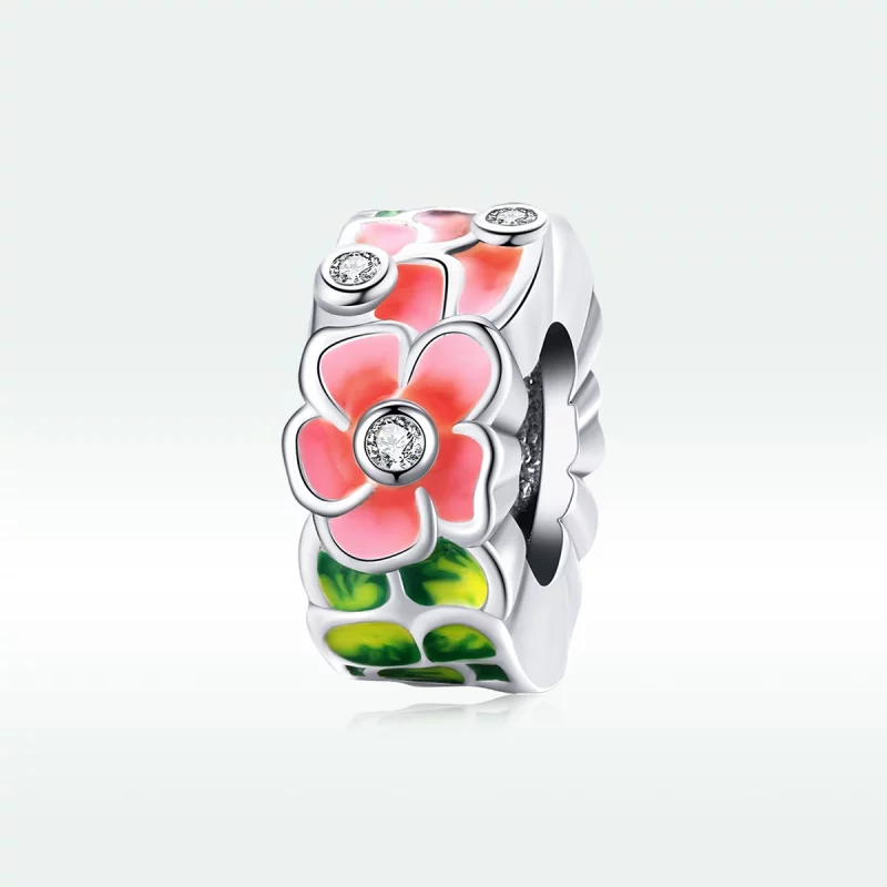 (image pour) Charm espaceur Style PANDORA Fleurs colorées - SCC1727 - Afficher 5