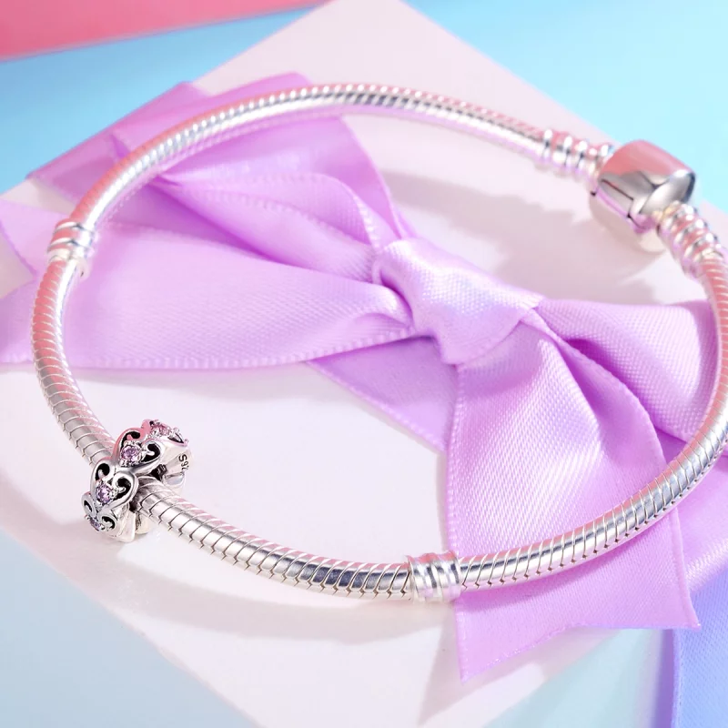 (image pour) Charm espaceur Style PANDORA Forme de coeur - SCC339 - Afficher 5