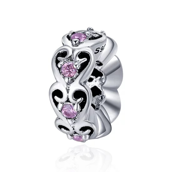 (image pour) Charm espaceur Style PANDORA Forme de coeur - SCC339