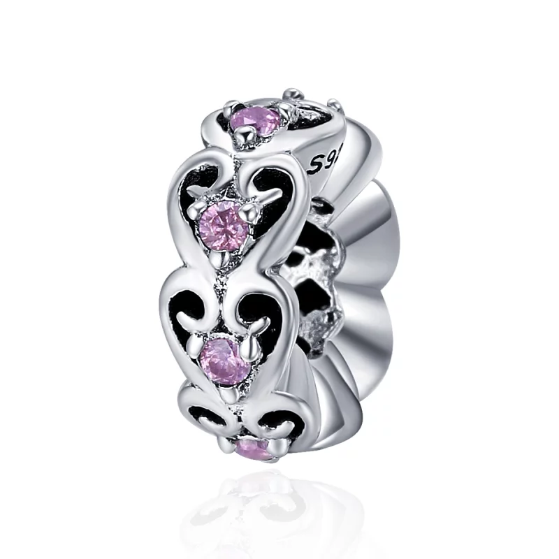 (image pour) Charm espaceur Style PANDORA Forme de coeur - SCC339