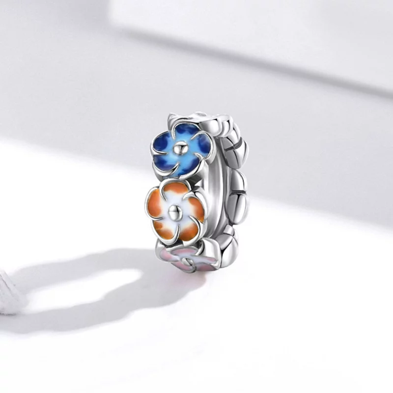 (image pour) Charm espaceur Style PANDORA Hortensia coloré - SCC1703 - Afficher 2