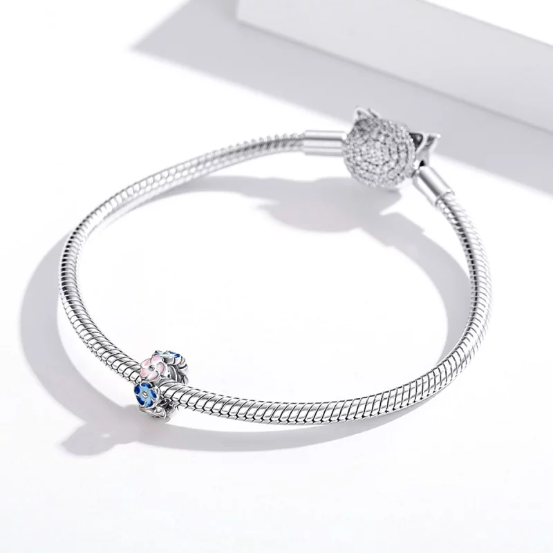 (image pour) Charm espaceur Style PANDORA Hortensia coloré - SCC1703 - Afficher 3
