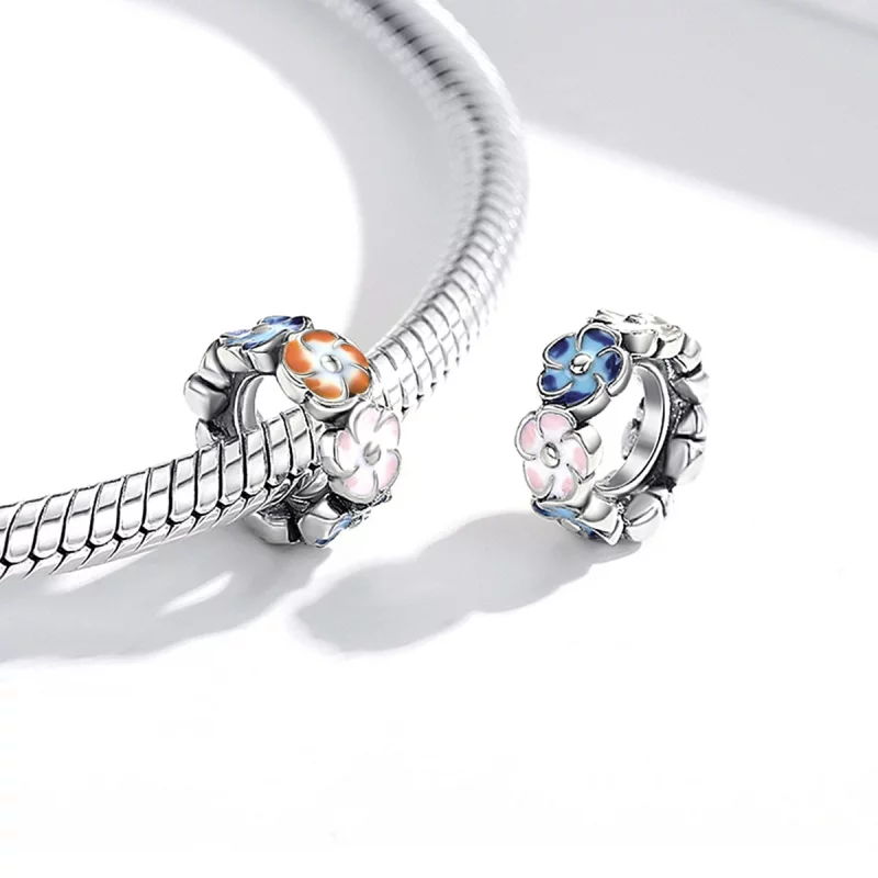 (image pour) Charm espaceur Style PANDORA Hortensia coloré - SCC1703 - Afficher 4
