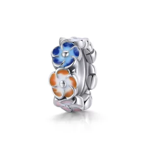 (image pour) Charm espaceur Style PANDORA Hortensia coloré - SCC1703