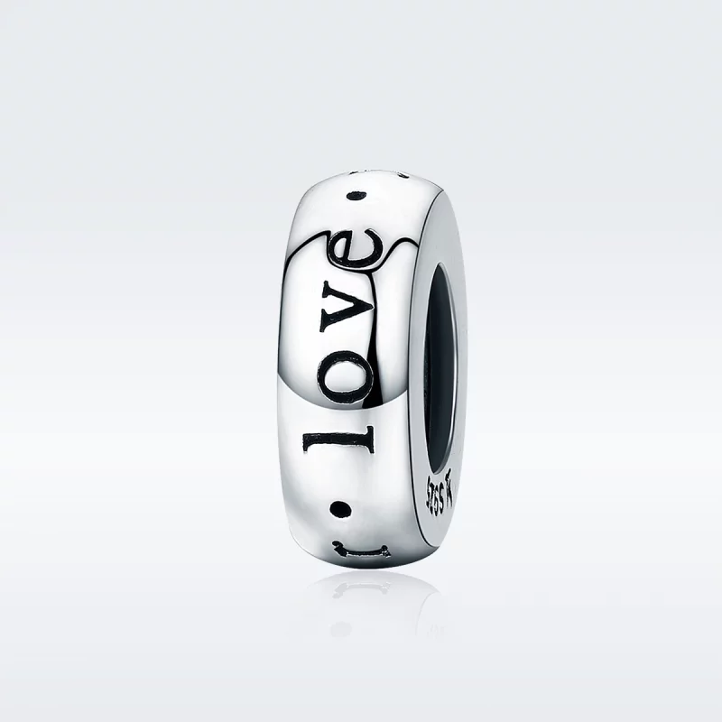 (image pour) Charm espaceur Style PANDORA Je t'aime pour toujours - SCC595 - Afficher 2