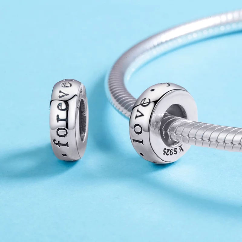 (image pour) Charm espaceur Style PANDORA Je t'aime pour toujours - SCC595 - Afficher 5