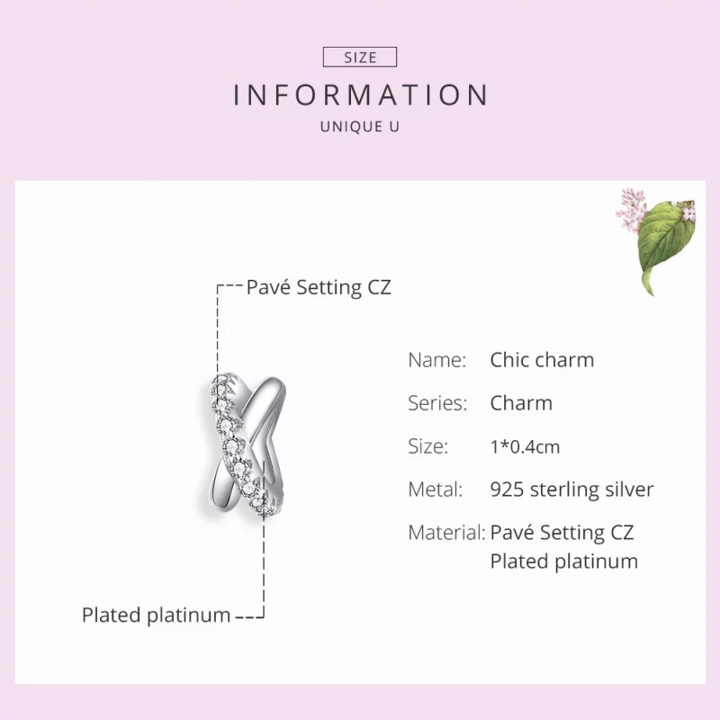 (image pour) Charm espaceur Style PANDORA Élégant - BSC214 - Afficher 6