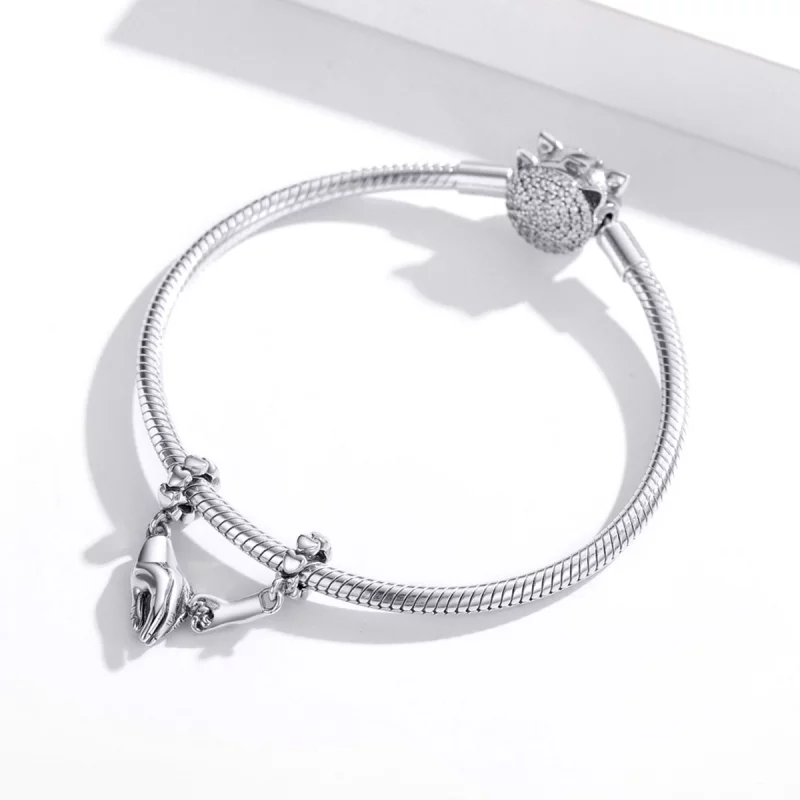 (image pour) Charm espaceur Style PANDORA Main dans la main - SCC1700 - Afficher 3