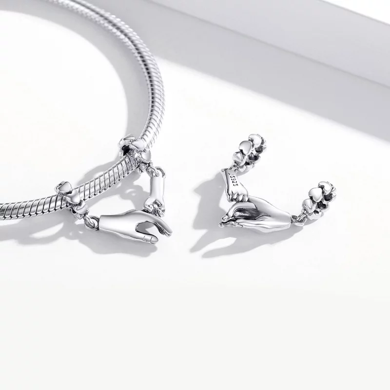 (image pour) Charm espaceur Style PANDORA Main dans la main - SCC1700 - Afficher 4