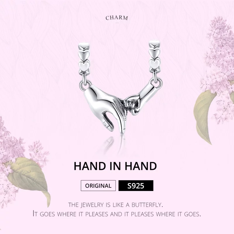 (image pour) Charm espaceur Style PANDORA Main dans la main - SCC1700 - Afficher 6