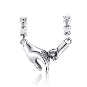 (image pour) Charm espaceur Style PANDORA Main dans la main - SCC1700