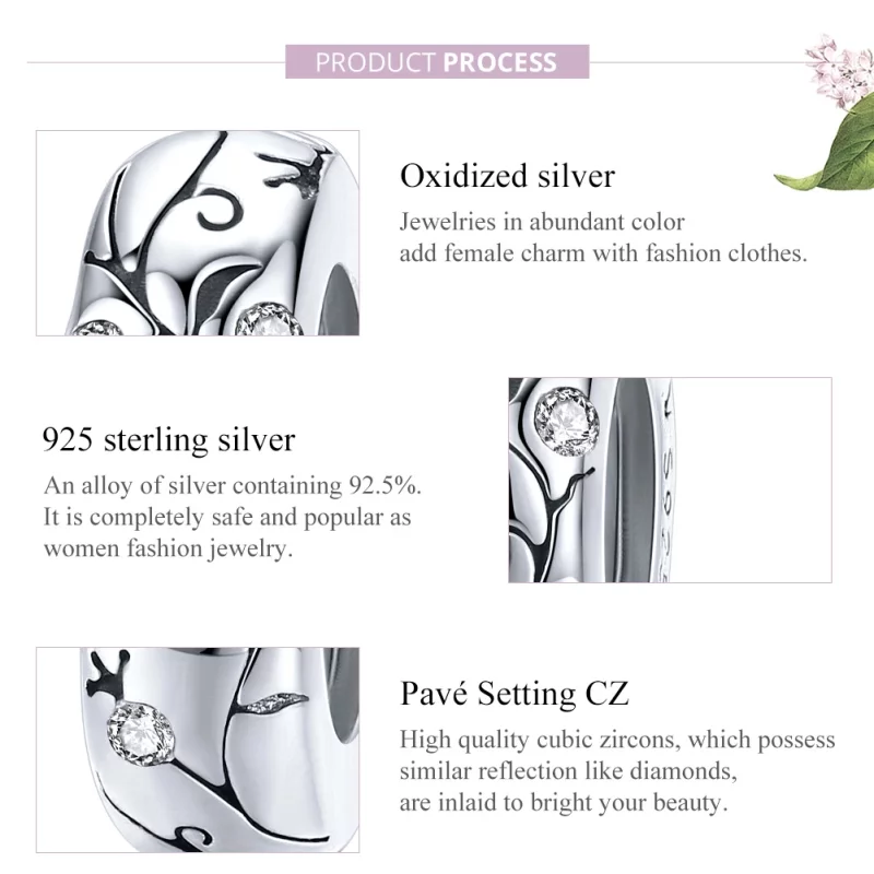 (image pour) Charm espaceur Style PANDORA Motif classique - SCC1559 - Afficher 8